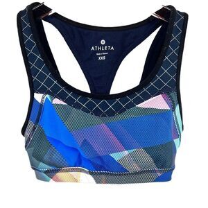 ATHLETA Sports Bra in multi-colors in Blues Size XXS